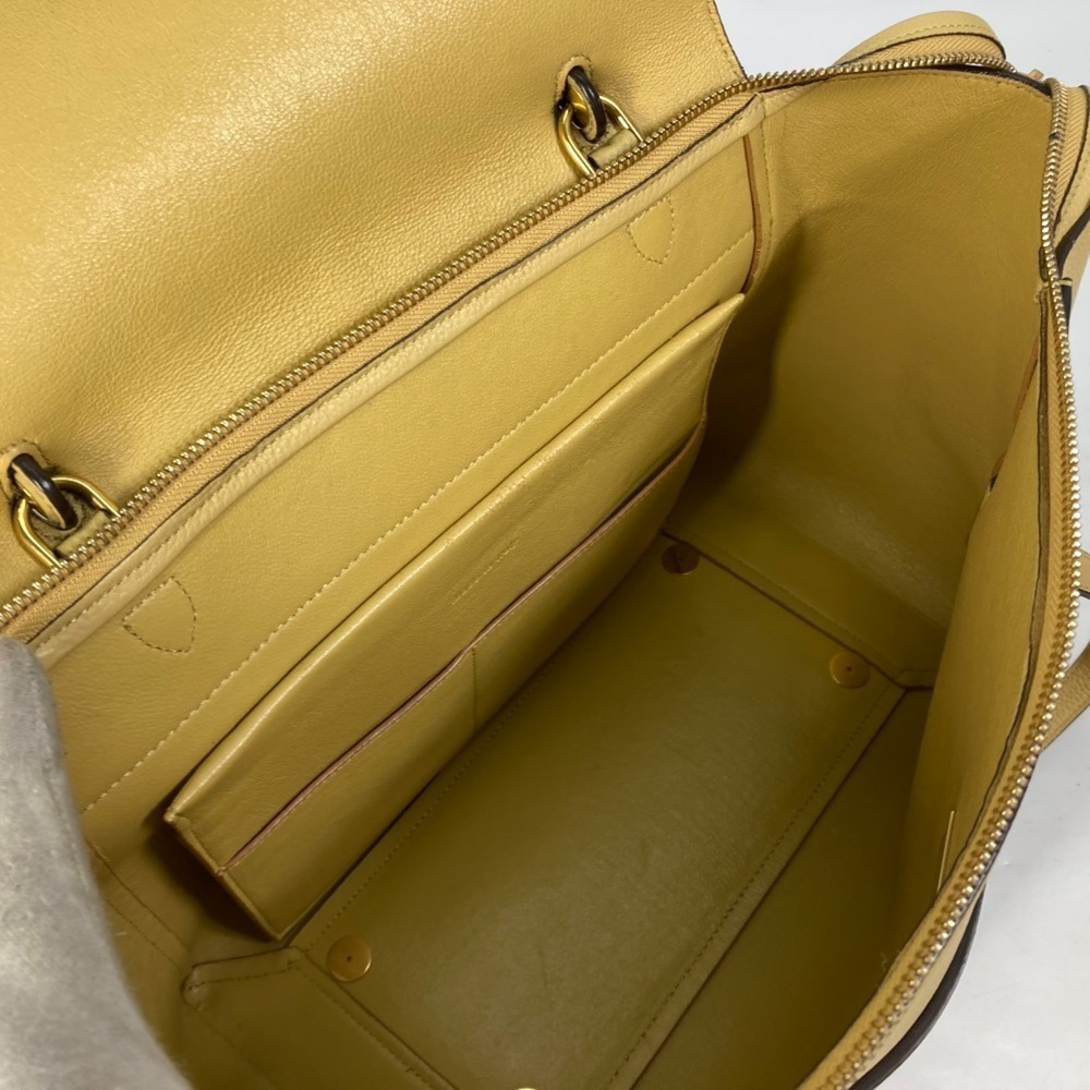 CELINE Yellow Leather Shoulder Bag - Picture 14 of 16
